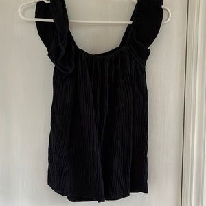 textured blouse with fluttery sleeves